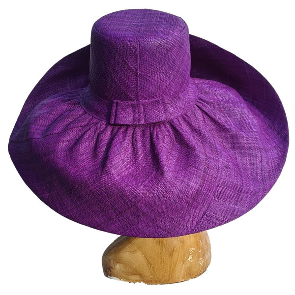 7" BRIM - PURPLE RAFFIA HAT - SHAPEABLE BRIM | SOAVA
