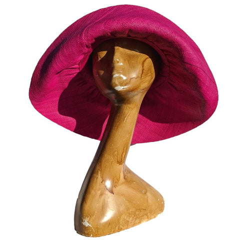 5" BRIM - AUDREY RAFFIA HAT | SHAPEABLE BRIM | PINK