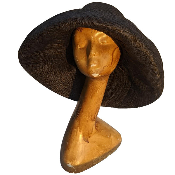 AUDREY RAFFIA HAT | SHAPEABLE 5" BRIM | BLACK