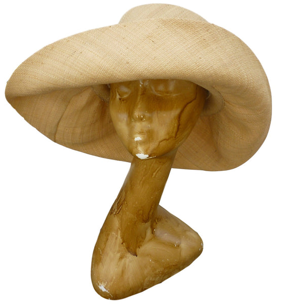 5" BRIM AUDREY RAFFIA HAT | SHAPEABLE BRIM | NATURAL